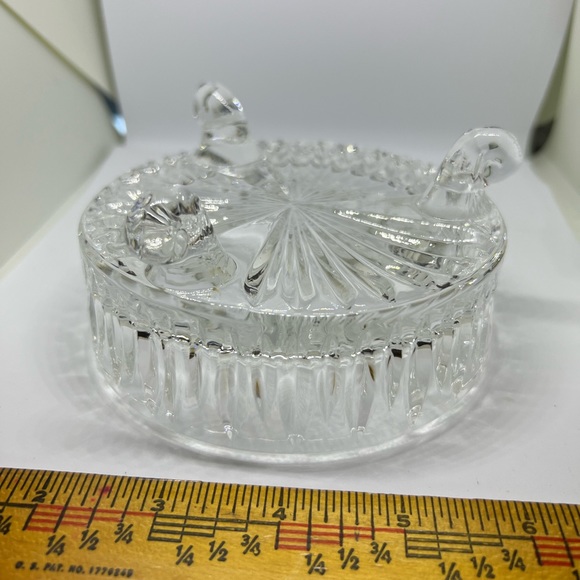 Crystal Bowl with Feet. EUC. - Picture 4 of 4